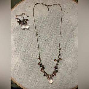 Necklace and earrings